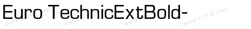 Euro TechnicExtBold字体转换